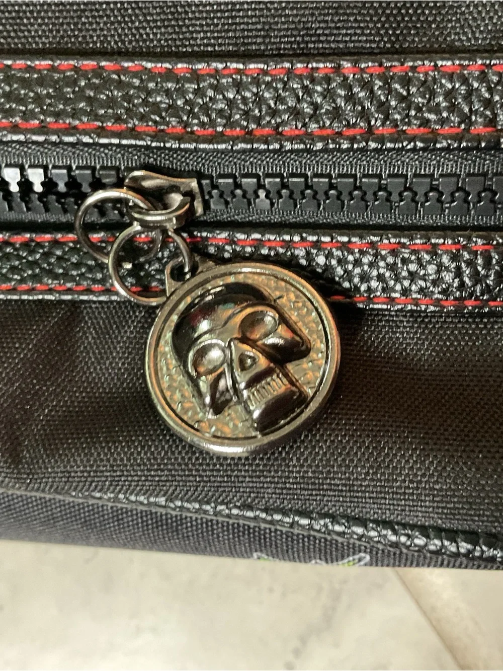 Ed Hardy Black Dopp Case with Red Rose & Skull Patch NWT